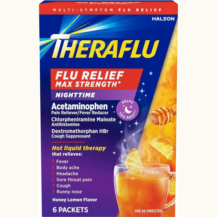 Theraflu Day/Night Max Strength Flu Relief Powder - Honey Lemon