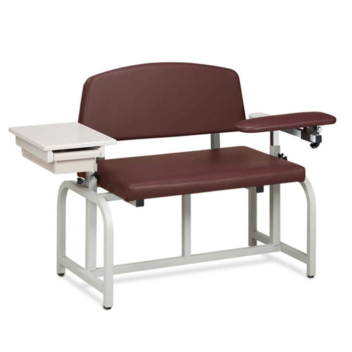 Clinton Lab X Series Bariatric Blood Draw Chair with Flip Arm and Drawer