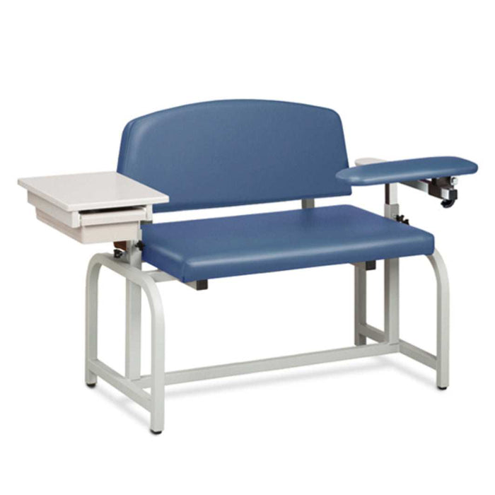 Clinton Lab X Series Bariatric Blood Draw Chair with Flip Arm and Drawer