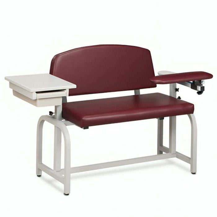 Clinton Lab X Series Extra-Wide Blood Chair with Padded Flip Arm and Drawer