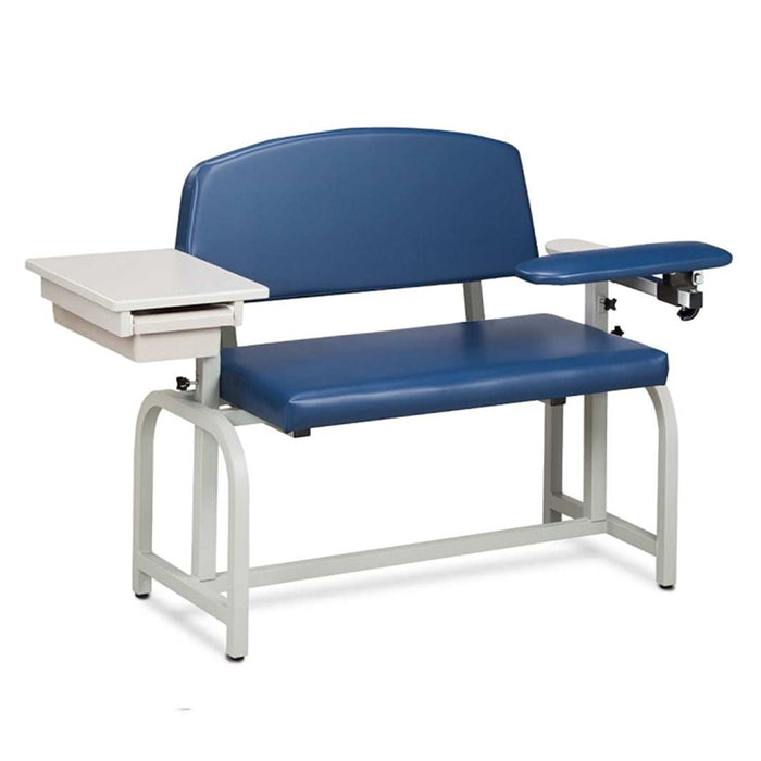 Clinton Lab X Series Extra-Wide Blood Chair with Padded Flip Arm and Drawer