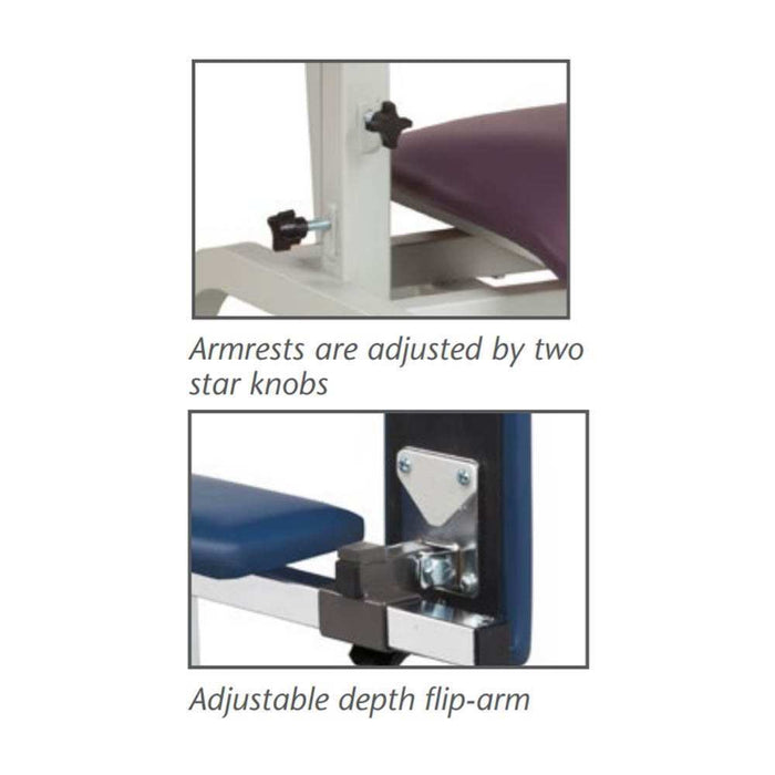 Clinton Standard Lab Series Extra-Tall Blood Draw Chair with Arms