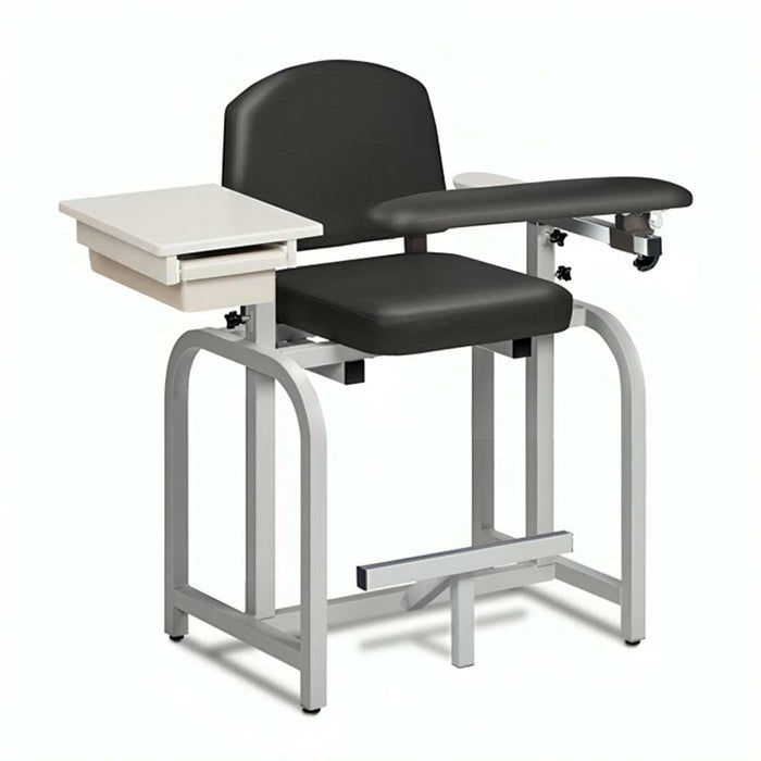 Clinton Lab X Series Extra-Tall Blood Draw Chair with Padded Flip Arm and Drawer