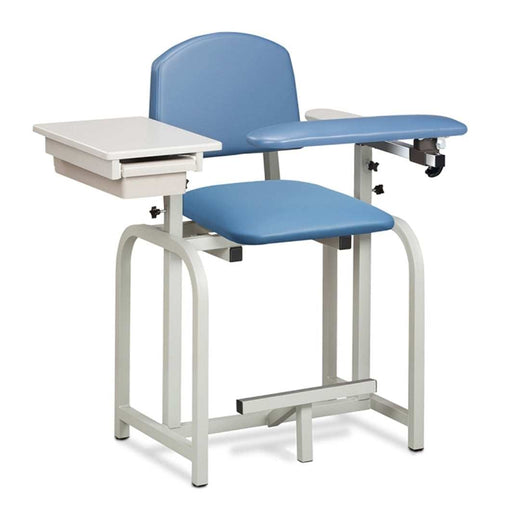 Clinton Lab X Series Extra-Tall Blood Draw Chair with Padded Flip Arm and Drawer