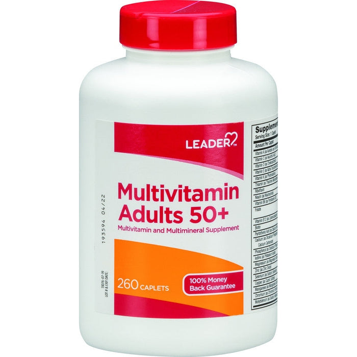 Suplemento multivitamínico y multimineral Leader para adultos mayores de 50 años