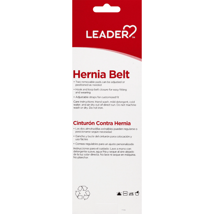 Leader Abdominal Hernia Belt Support Brace - White