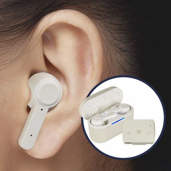 Mimitakara Bluetooth Rechargeable TWS goodHearing T3 Hearing Aid with Transmitter