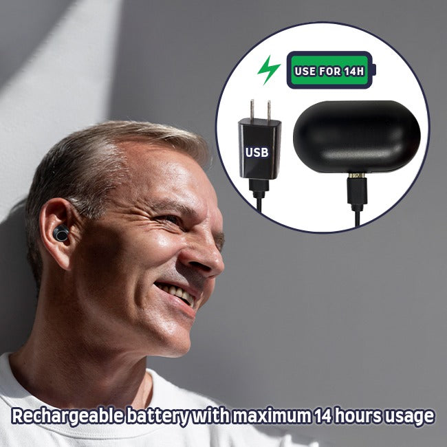 Mimitakara Rechargeable Digital ITC Hearing Aid