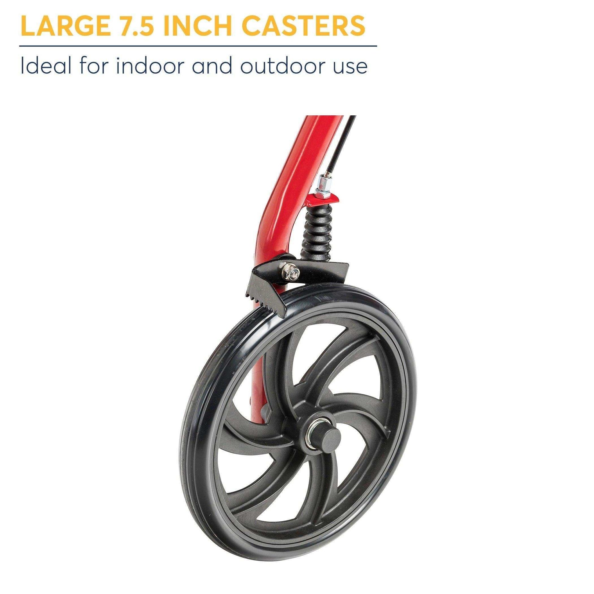 Drive Medical Four Wheel Rollator Walker with Folding Back Support - Shop Home Med