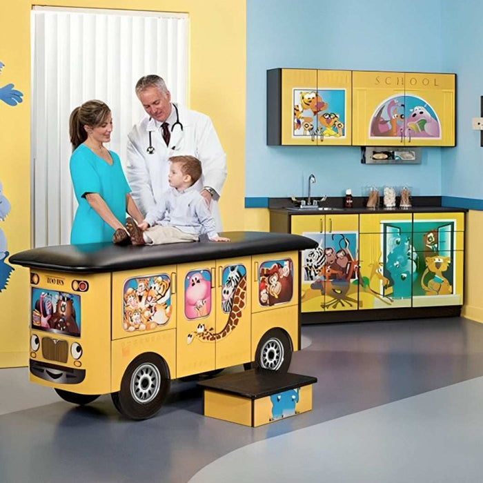 Clinton Complete Zoo Bus Pediatric Treatment Table and Cabinets