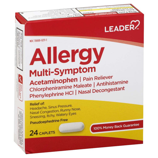 Leader Tm Allergy Multi-Symptom Caplets 24 Ct , Tablets