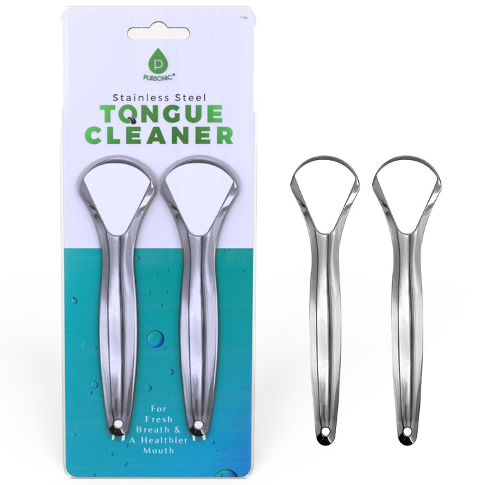 Pursonic 2-Pack Stainless Steel Tongue Cleaner shophomemed