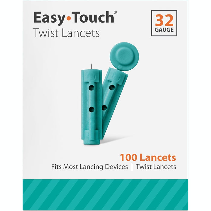 Easy Touch Twist Lancets 32 Gauge - 100 Ct