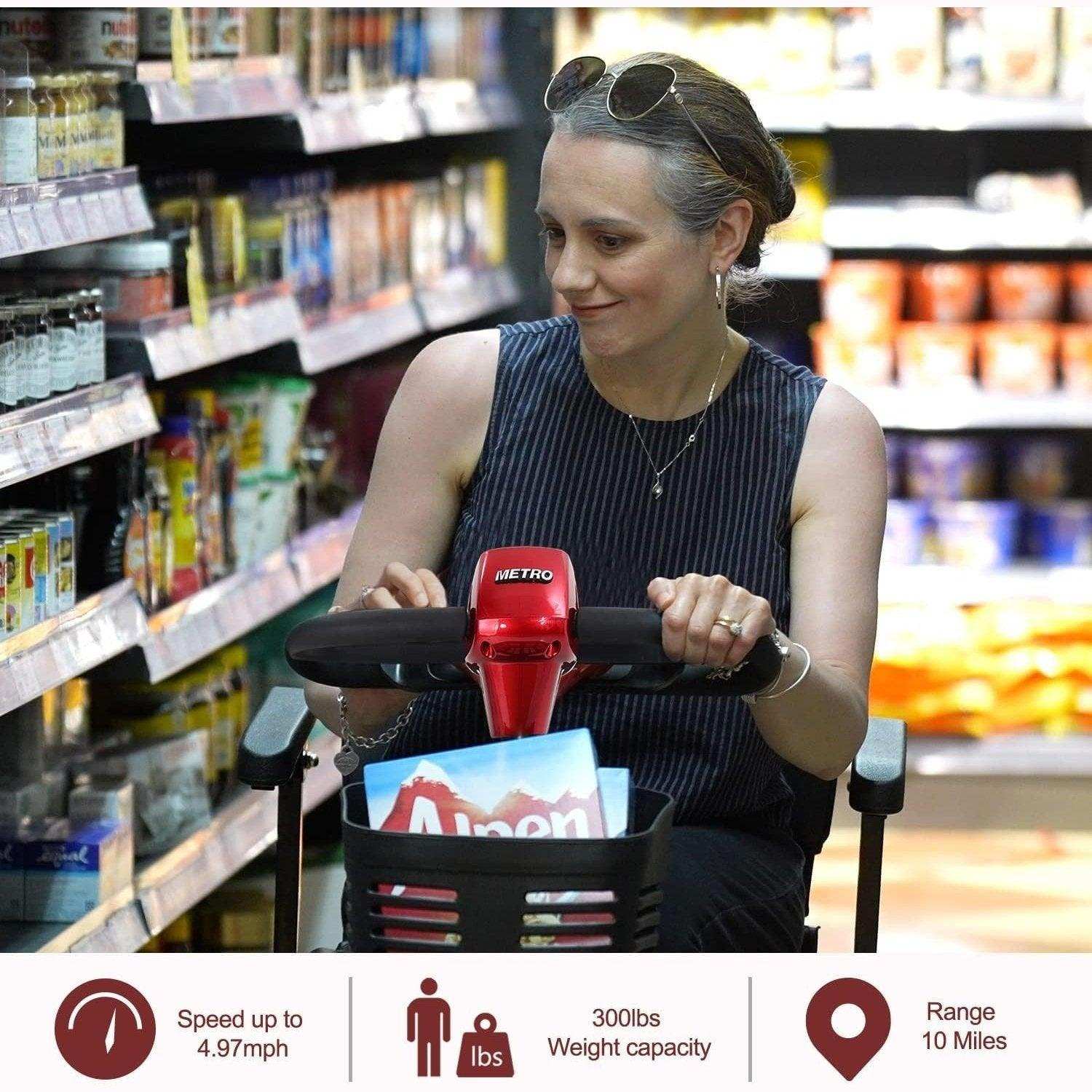 Metro Mobility Max Sport Series 4-Wheel Travel Mobility Scooter - Shop Home Med