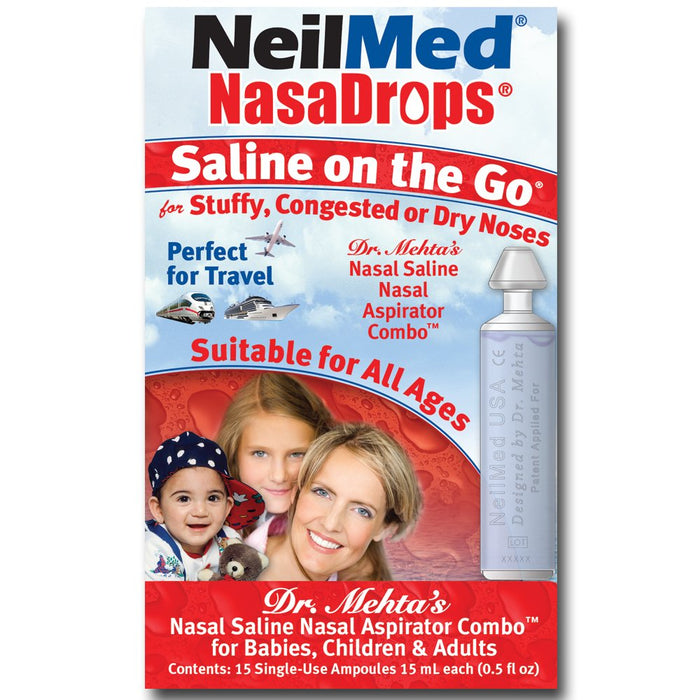 NeilMed NasaDrops Childrens Saline On The Go Nasal Drops