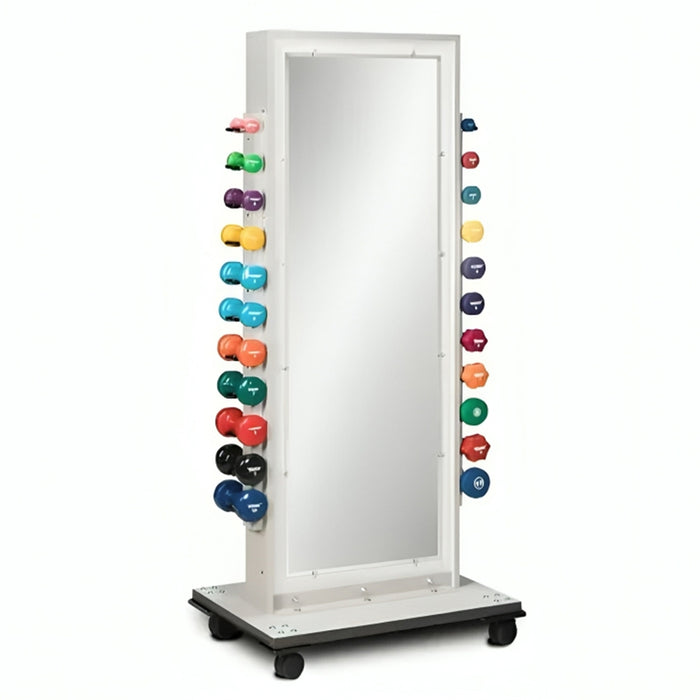 Clinton Combo Mirror Cuff Weight and Dumbbell Rack