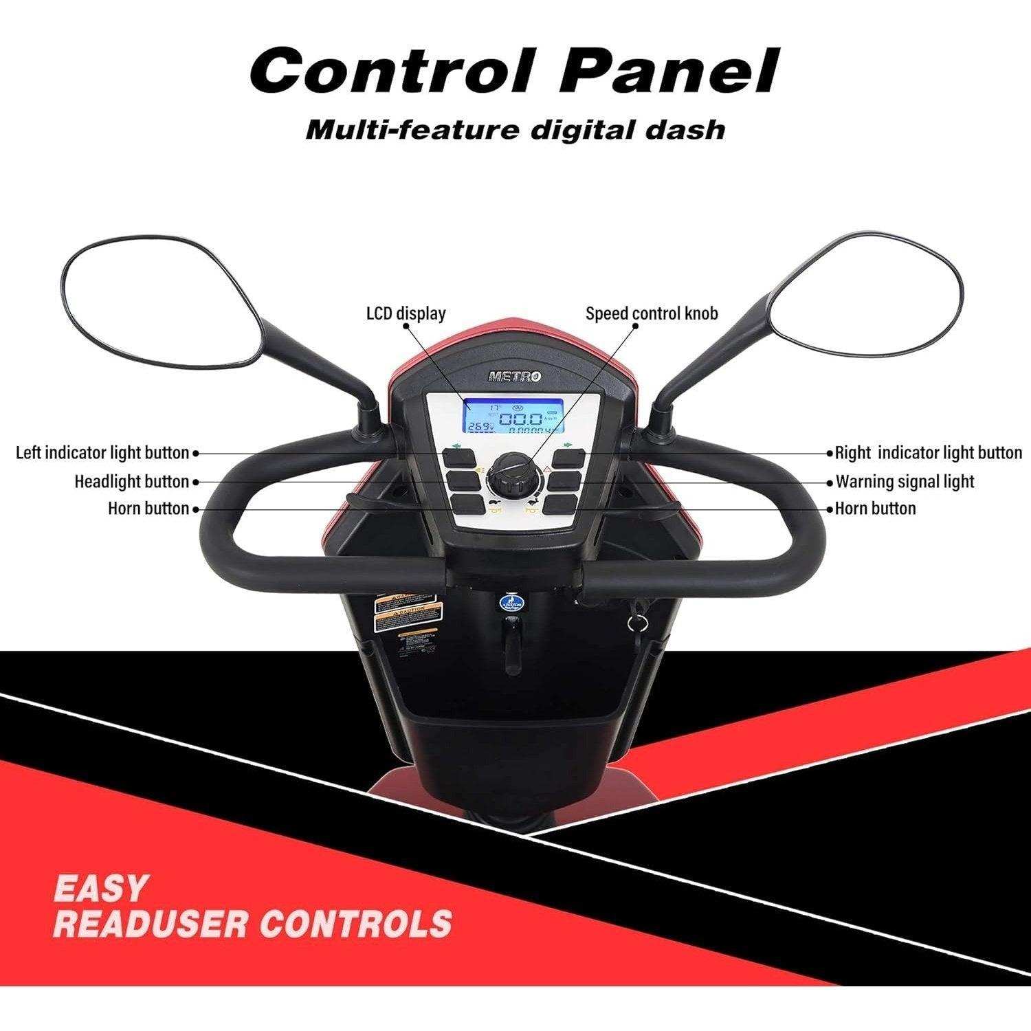 Metro Mobility S800 Series 4-Wheel Heavy Duty Travel Mobility Scooter - Shop Home Med