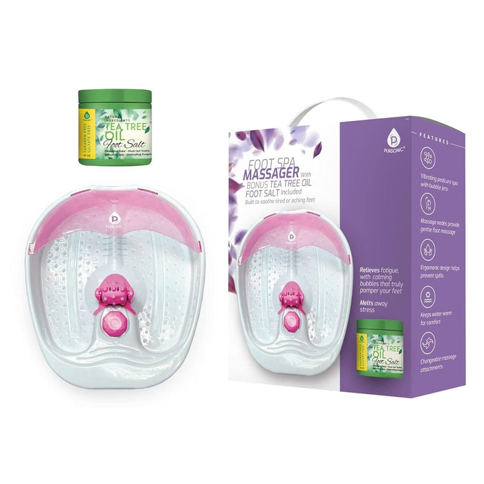 Pursonic Foot Spa Massager with Tea Tree Oil Foot Salt Scrub