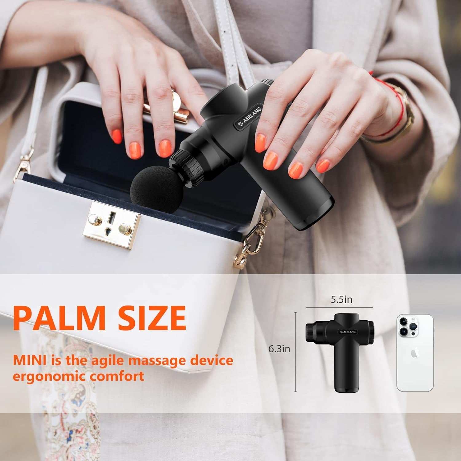 AERLANG Black Mini Massage Gun