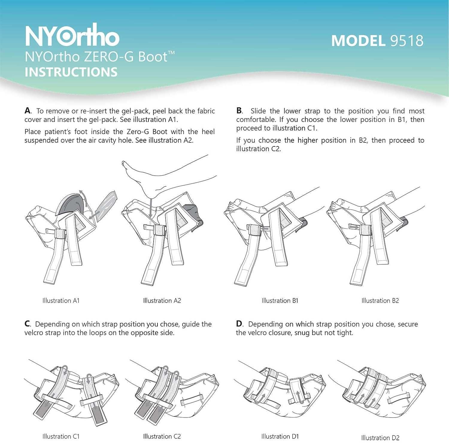 NY Ortho ZERO-G Boot Heel Protector Suspension Cushion