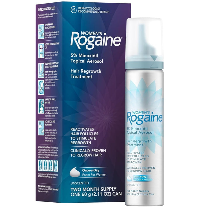 Rogaine Women's Hair Regrowth 5% Minoxidil Foam - 2 Month Supply