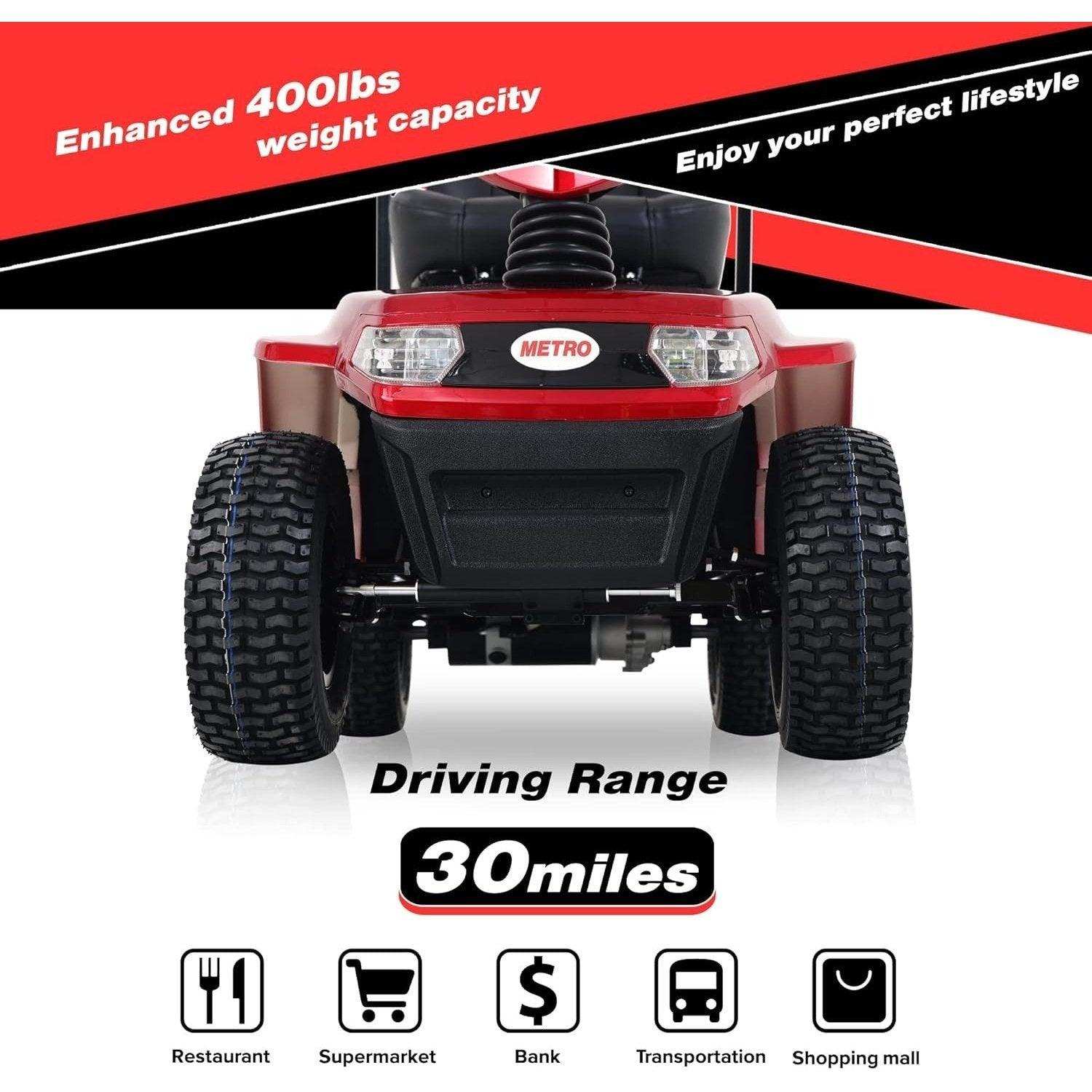 Metro Mobility S800 Series 4-Wheel Heavy Duty Travel Mobility Scooter - Shop Home Med