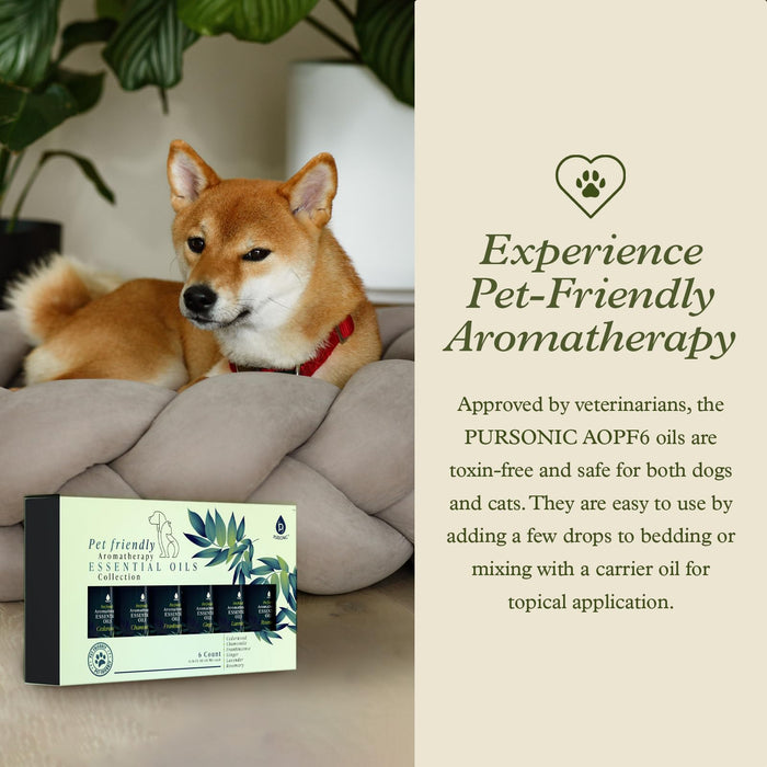 Pursonic Pet Friendly Aromatherapy Collection Essential Oils - 6 Count