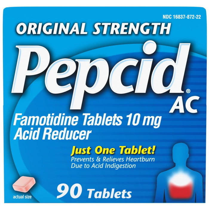 Pepcid AC Heartburn Prevention & Relief with Famotidine Tablets