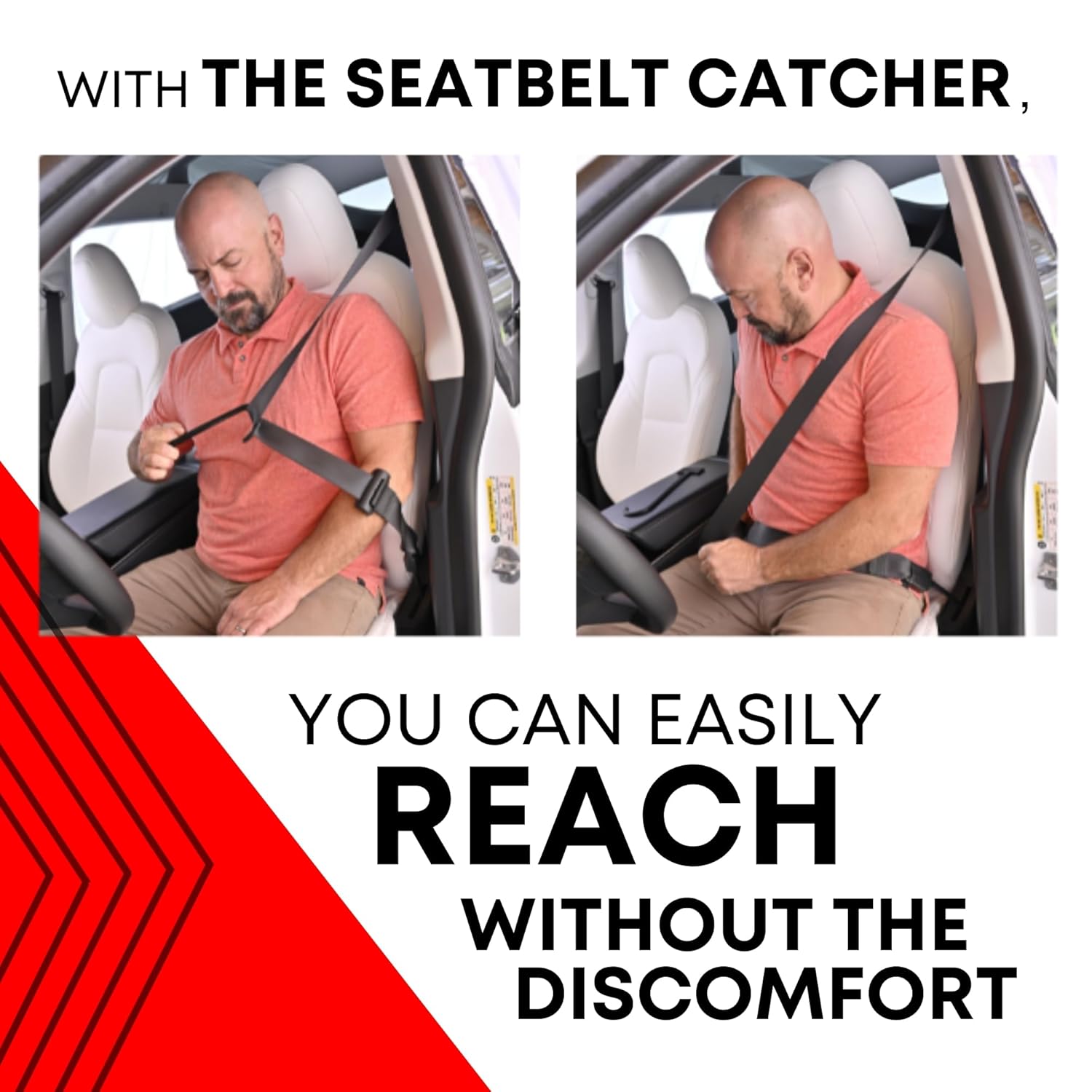 Gearu Seatbelt Catcher 2-Pack Easy Reach Seat Belt Grabber & Buckle Helper Tool for Seniors