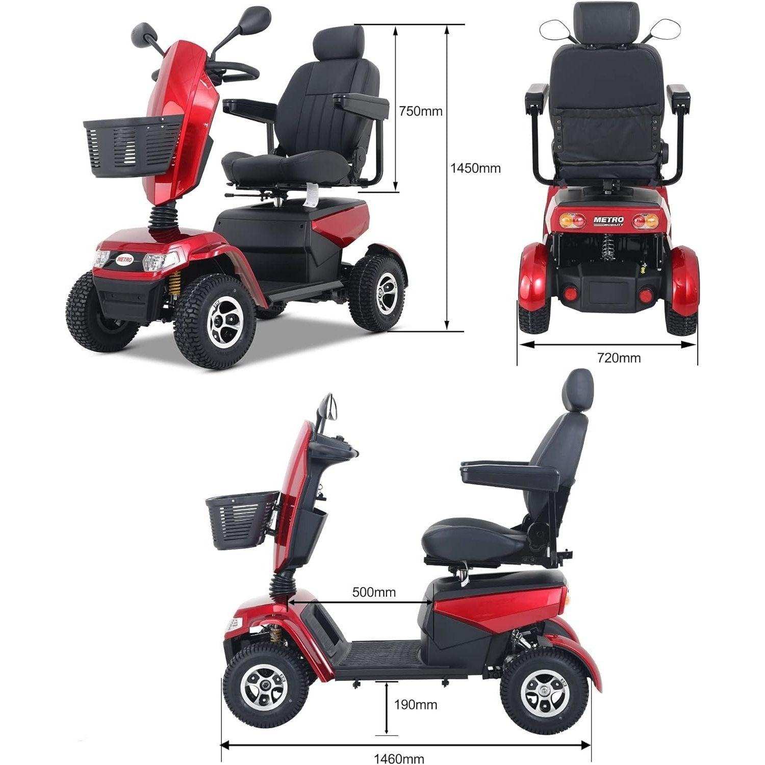 Metro Mobility S800 Series 4-Wheel Heavy Duty Travel Mobility Scooter - Shop Home Med