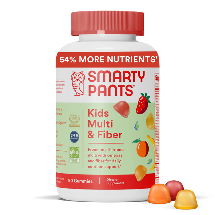 Smarty Pants Kids Multi + Fiber & Omega Fish Oil Gummy Vitamins