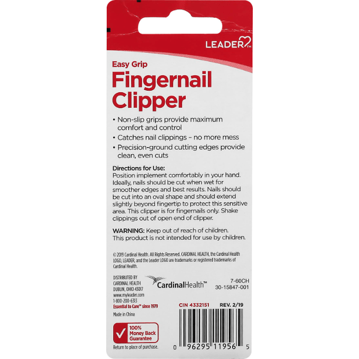 Leader Easy Grip Fingernail Clipper