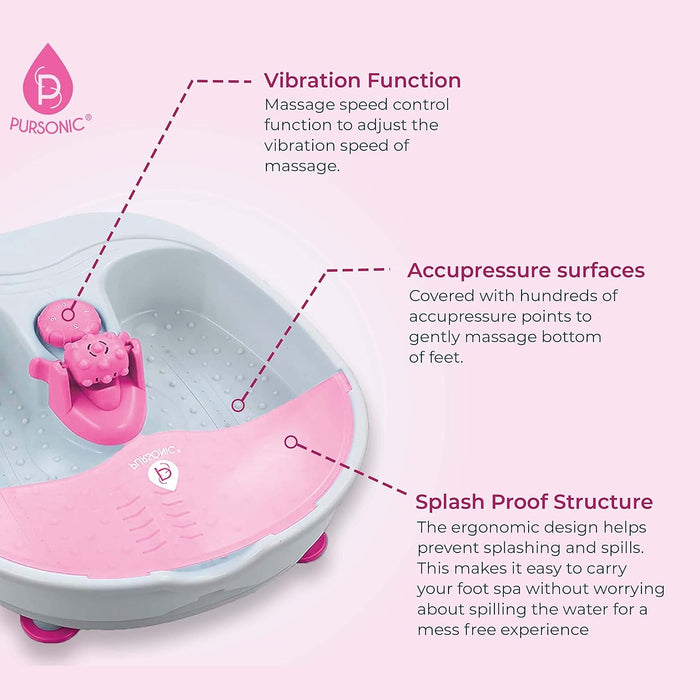 Pursonic Foot Spa Massager with Tea Tree Oil Foot Salt Scrub