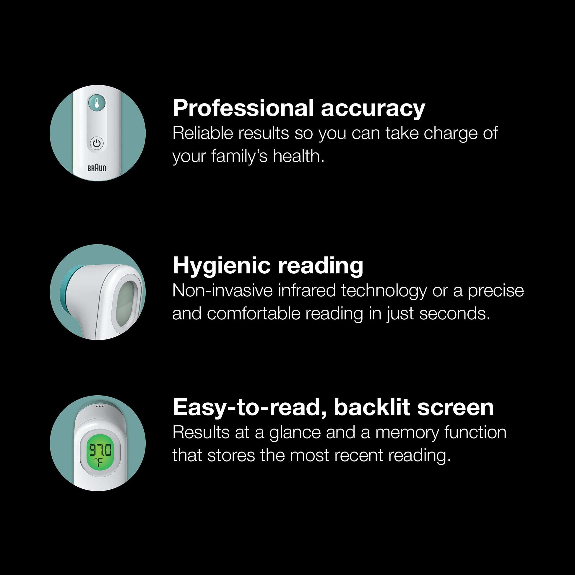 Braun Sensian™ Contact 5 Forehead Digital Thermometer