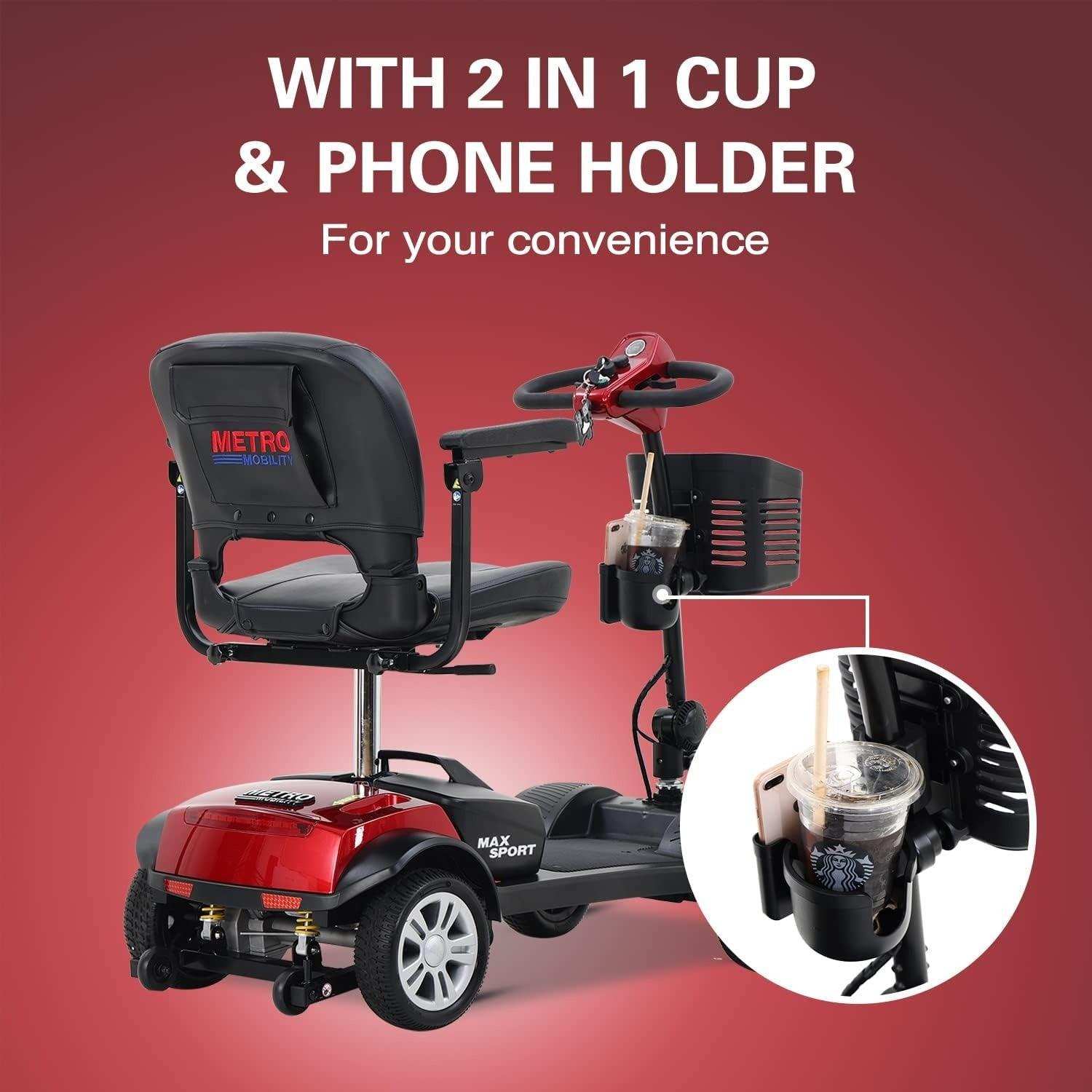 Metro Mobility Max Sport Series 4-Wheel Travel Mobility Scooter - Shop Home Med