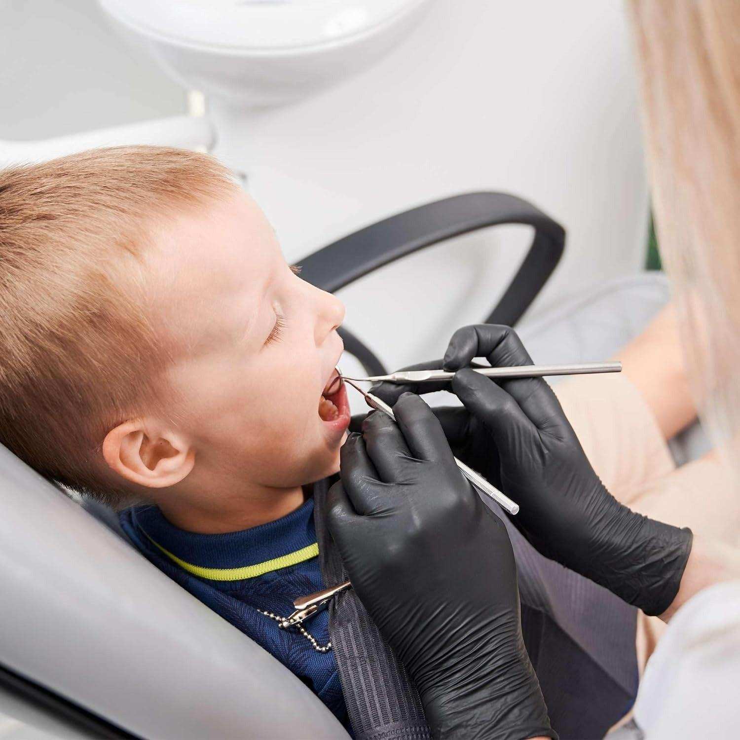 FifthPulse Medical Exam Black Nitrile Gloves - 10 Boxes of 100 Count - Shop Home Med