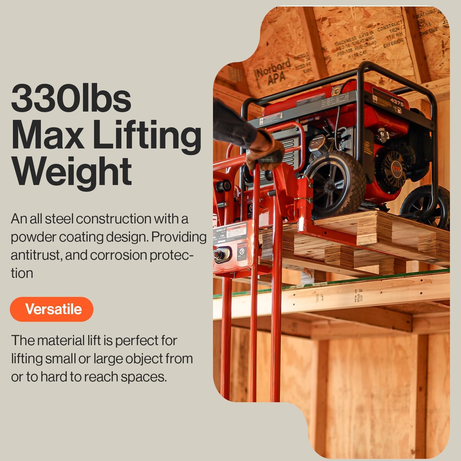 SuperHandy Material Lift Stacker & Pallet Dolly - 330Lb Max Weight 40" Lift