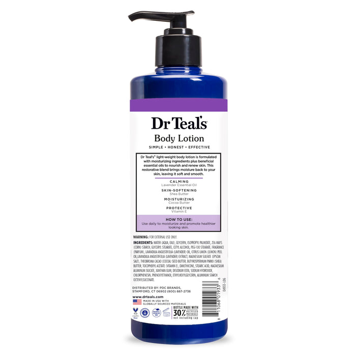 Dr. Teal's Moisture + Soothe & Sleep w/ Lavender Body Lotion - 18 Oz