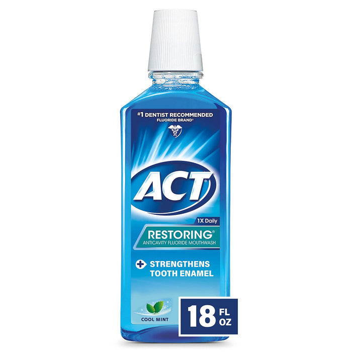 ACT Restoring Anticavity Fluoride Mouthwash Cool Mint