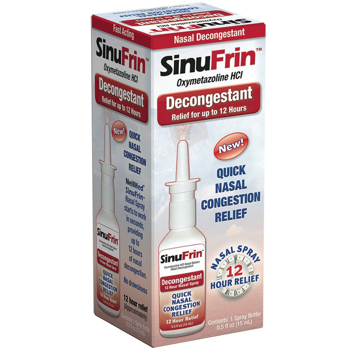 NeilMed Sinufrin Decongestant 12 Hour Quick Relief Nasal Spray