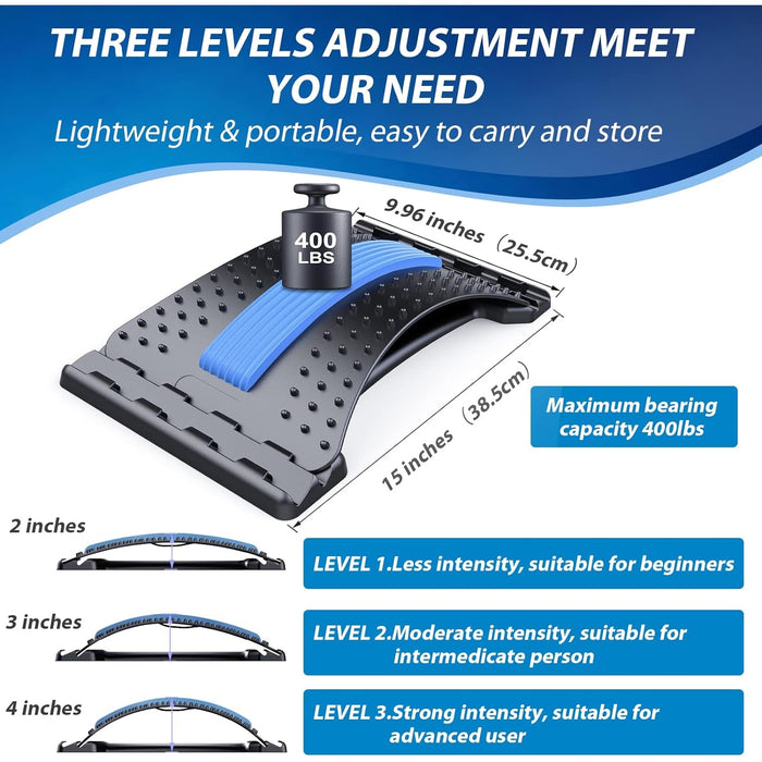 Pursonic Back Stretching Device for Lower Back Pain Relief