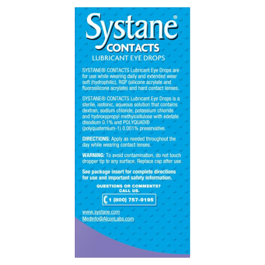 Systane Contacts Lubricating Eye Drops - 12mL