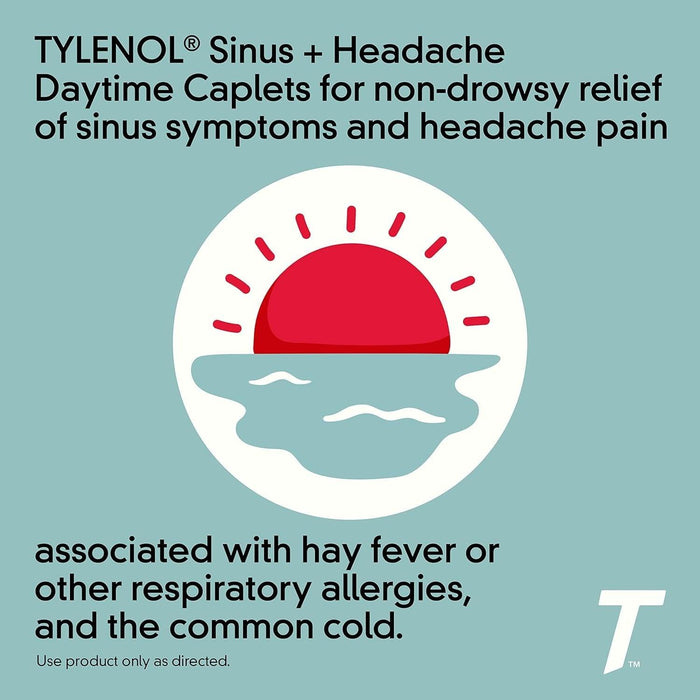 Tylenol Sinus + Headache Non-Drowsy Day Acetaminophen Caplets - 24 Ct - Shop Home Med