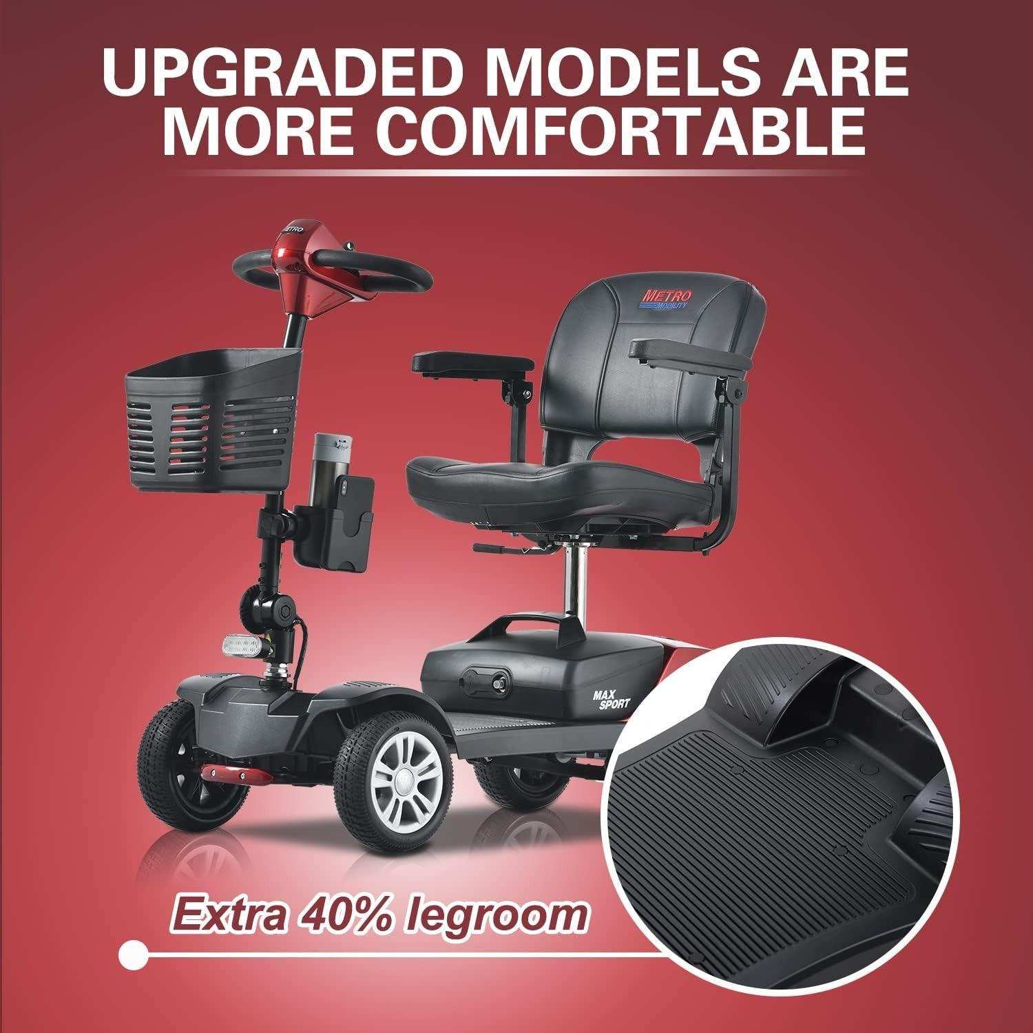 Metro Mobility Max Sport Series 4-Wheel Travel Mobility Scooter - Shop Home Med