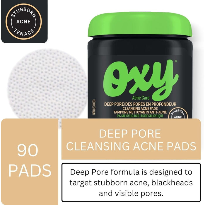 Oxy Deep Pore Acne Cleansing Pads - 90 Ct