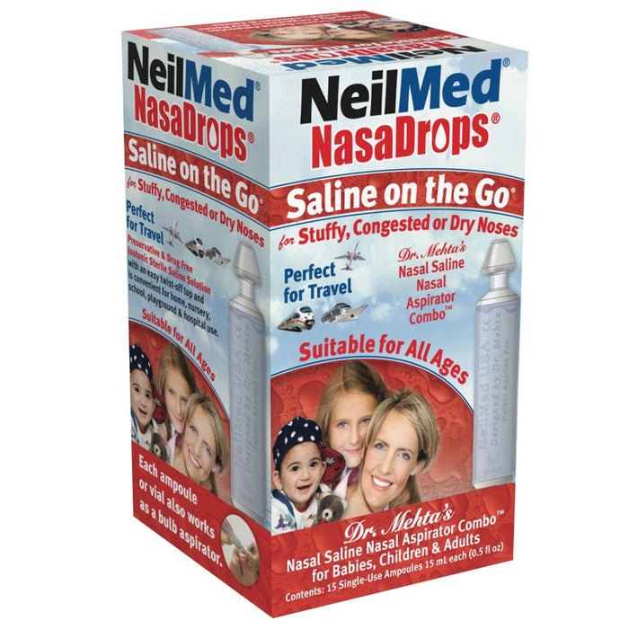 NeilMed NasaDrops Childrens Saline On The Go Nasal Drops