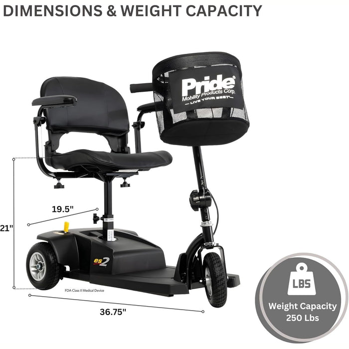 Pride Mobility Go-Go S81 ES 2 3-Wheel Travel Scooter