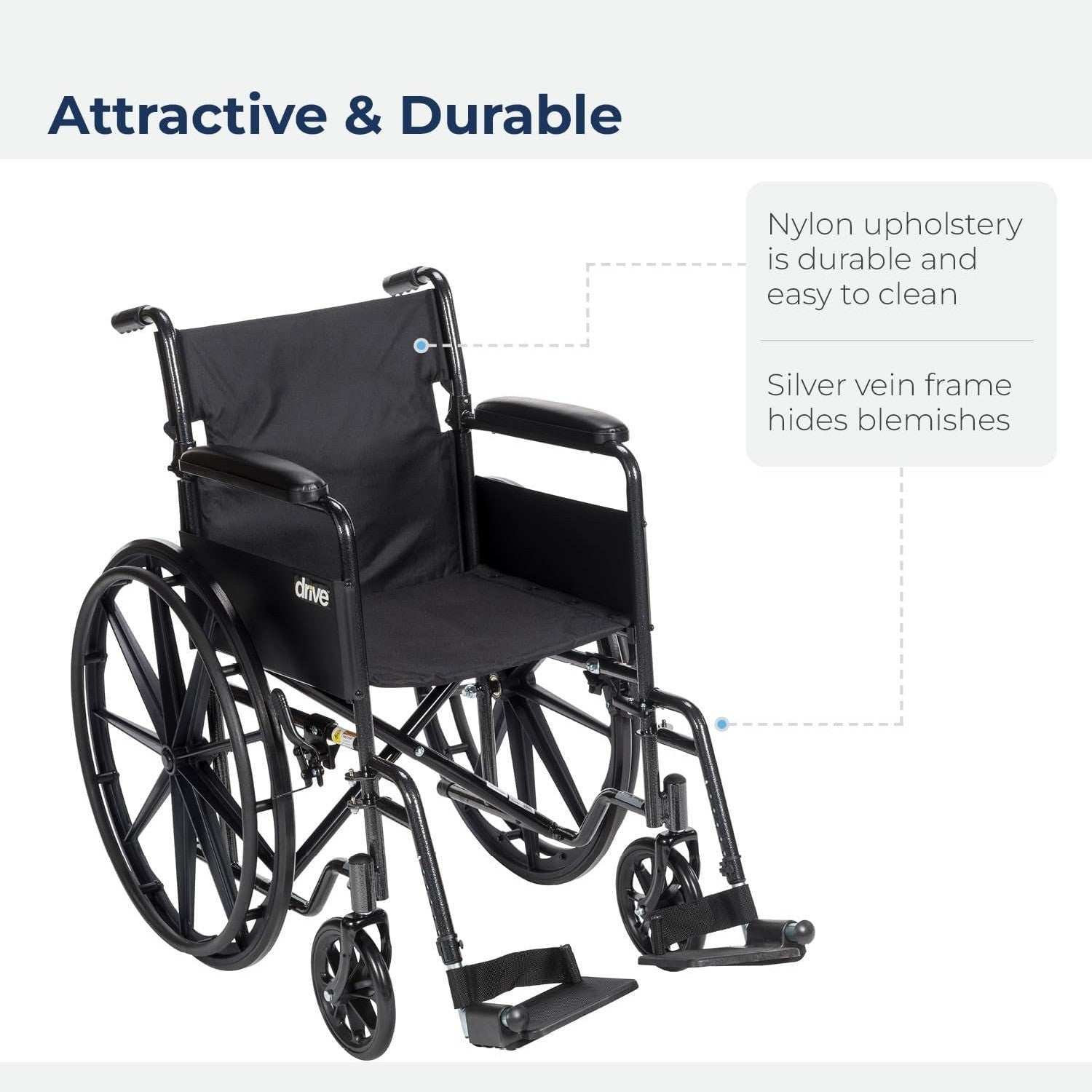 Drive Medical Silver Sport 1 Wheelchair
