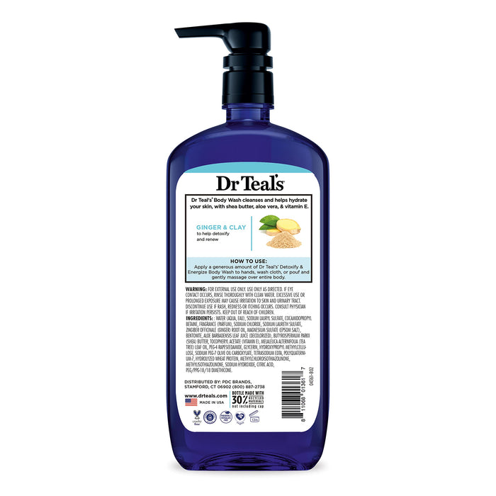 Dr. Teal's Body Wash Detoxify & Energize with Ginger & Clay - 24 Oz