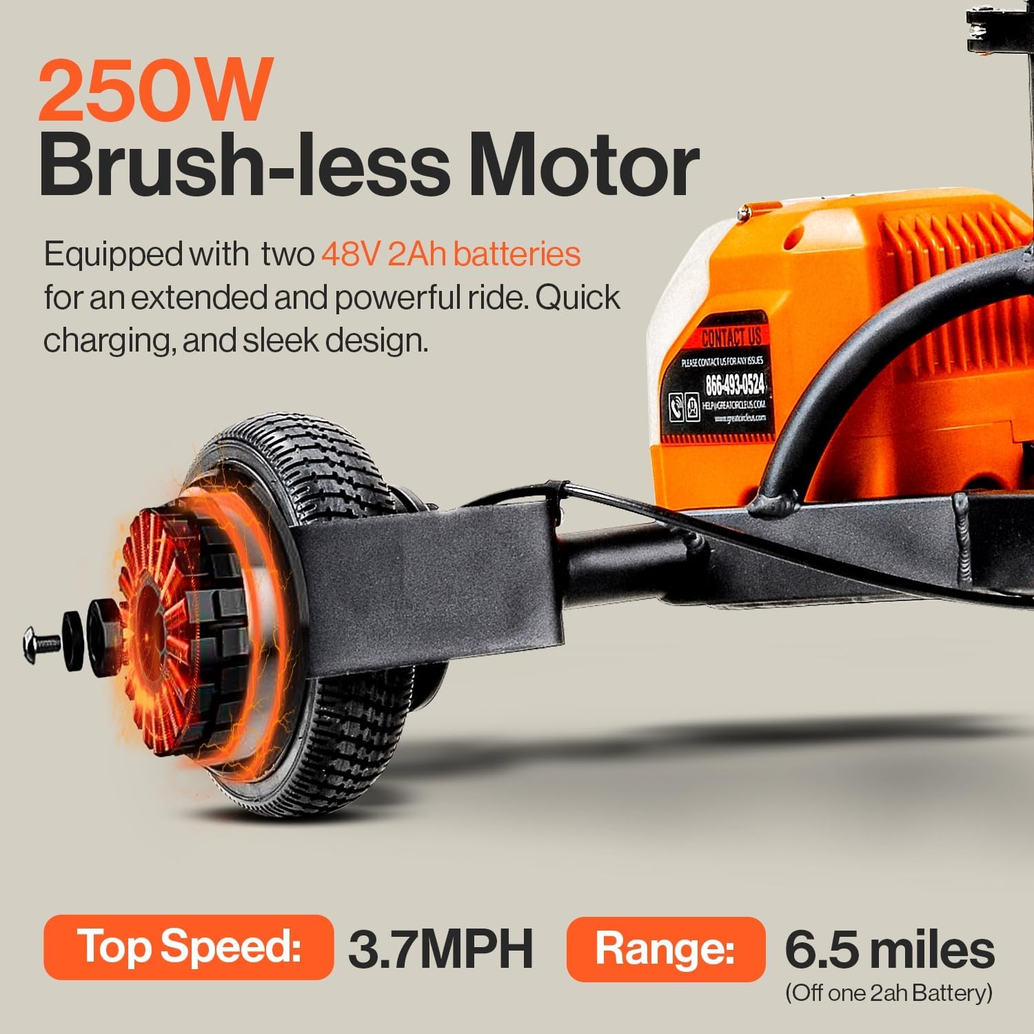 SuperHandy 4-Wheels Passport Pro Mobility Scooter Mobility Scooter - Foldable Travel Mobility Scooter 48V Li-Ion Battery 330lbs Load